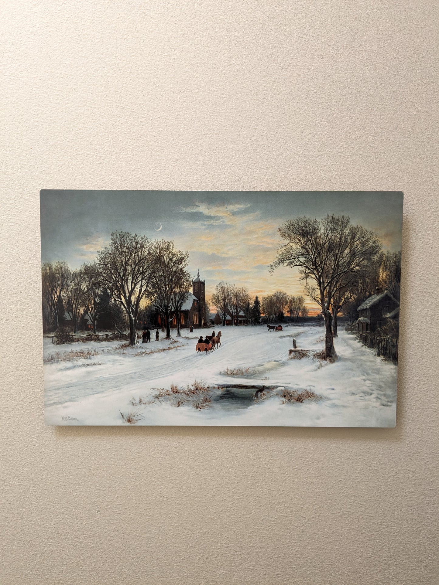Christmas Eve at Dusk - Metal Print