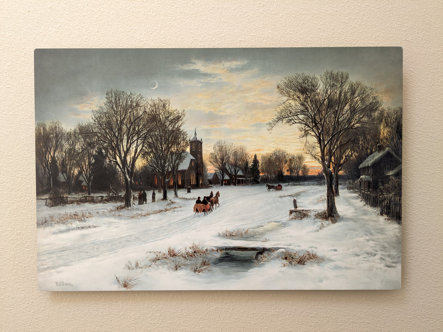 Christmas Eve at Dusk - Metal Print