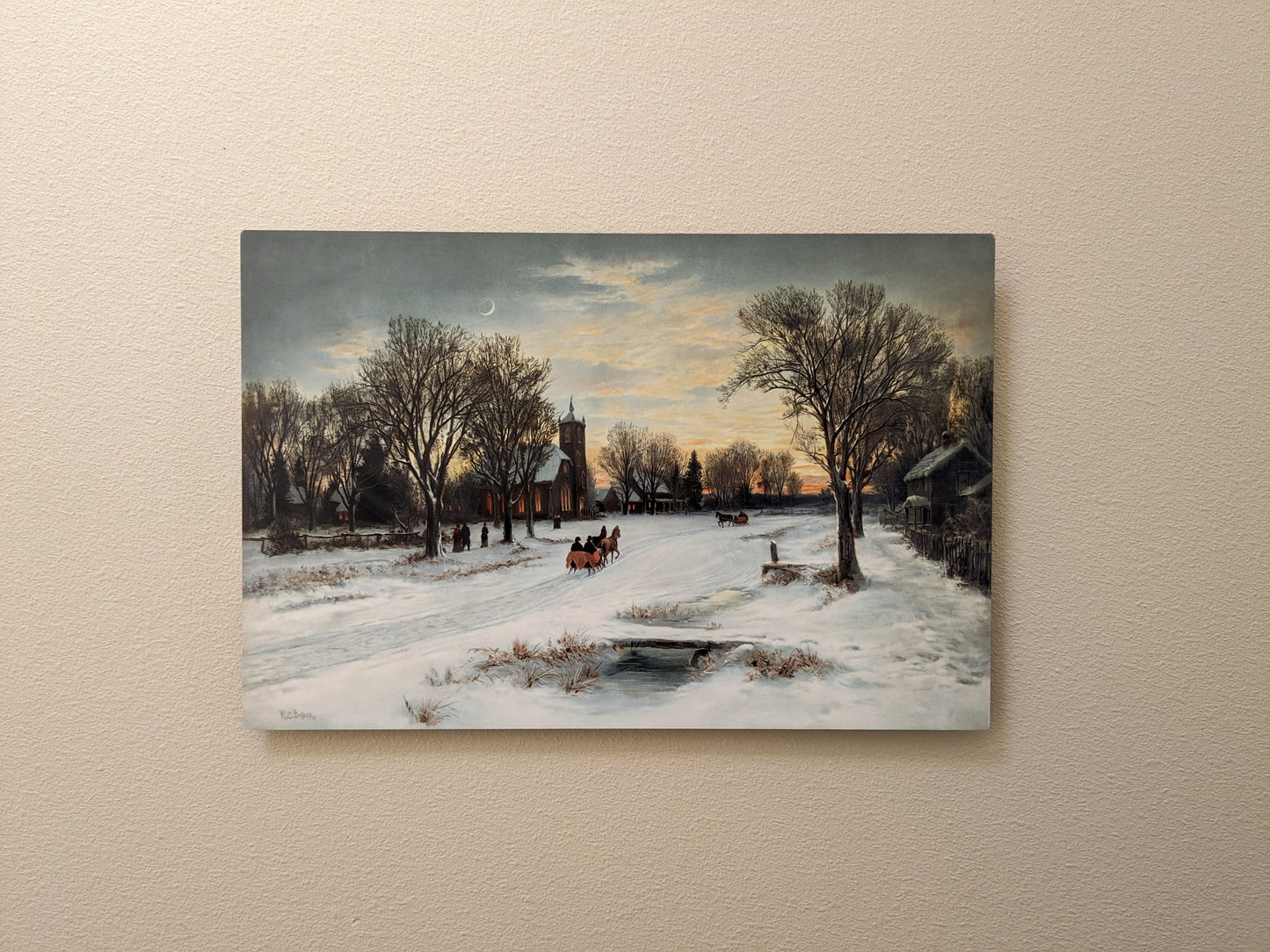 Christmas Eve at Dusk - Metal Print