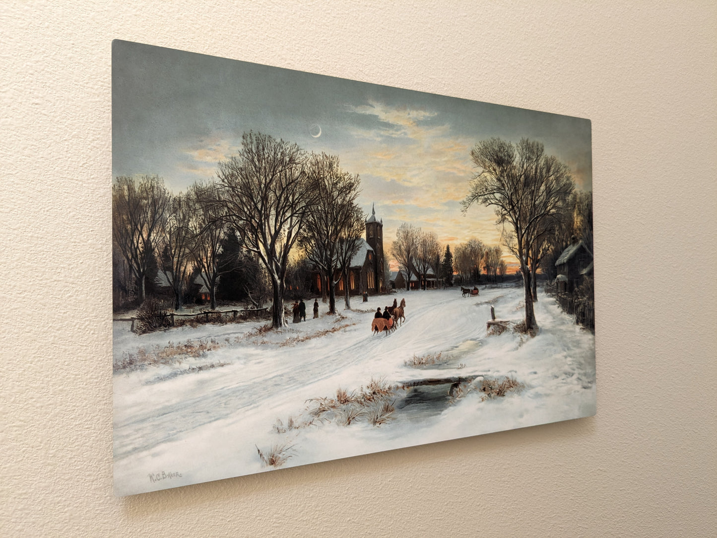 Christmas Eve at Dusk - Metal Print