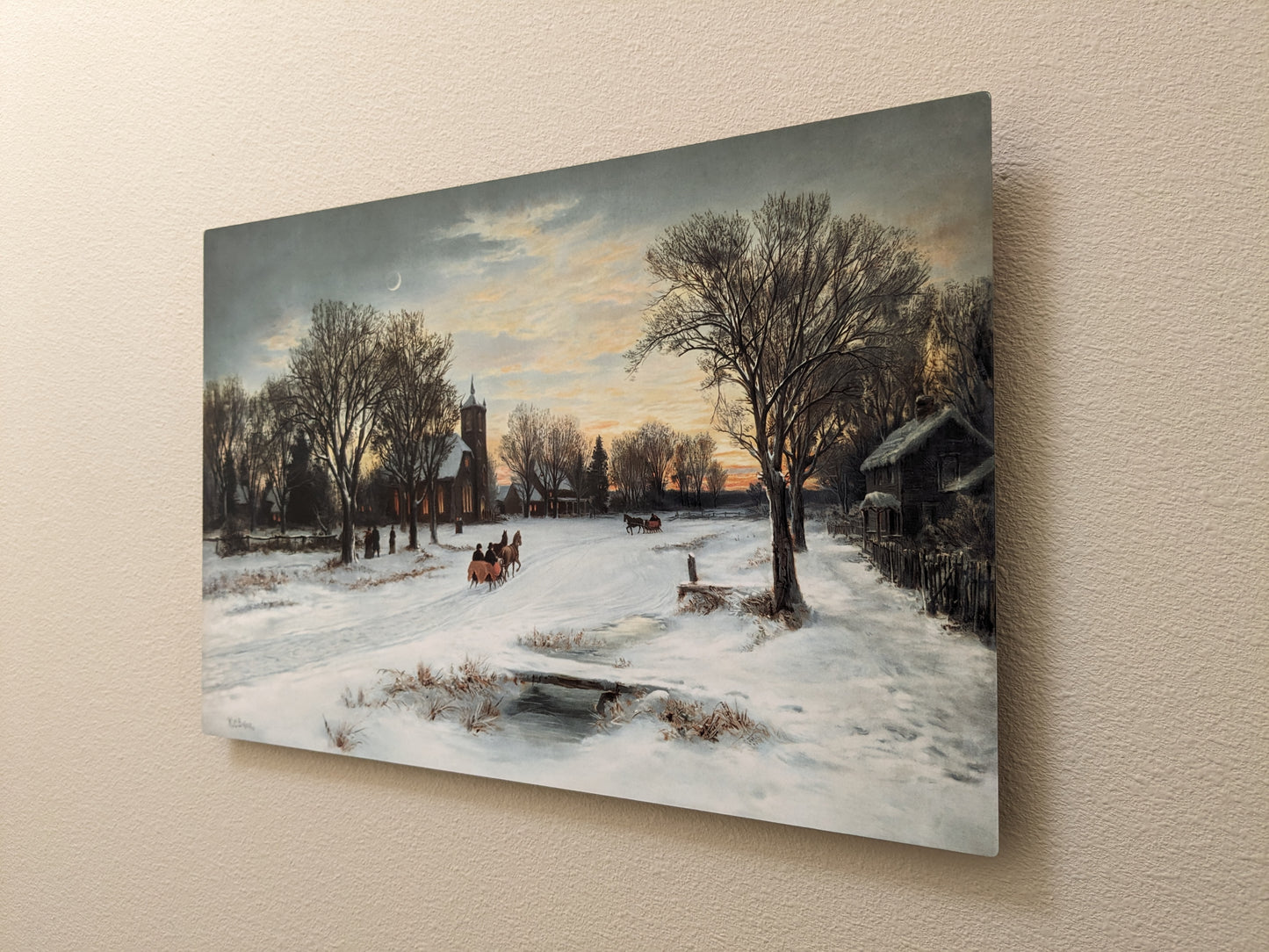 Christmas Eve at Dusk - Metal Print