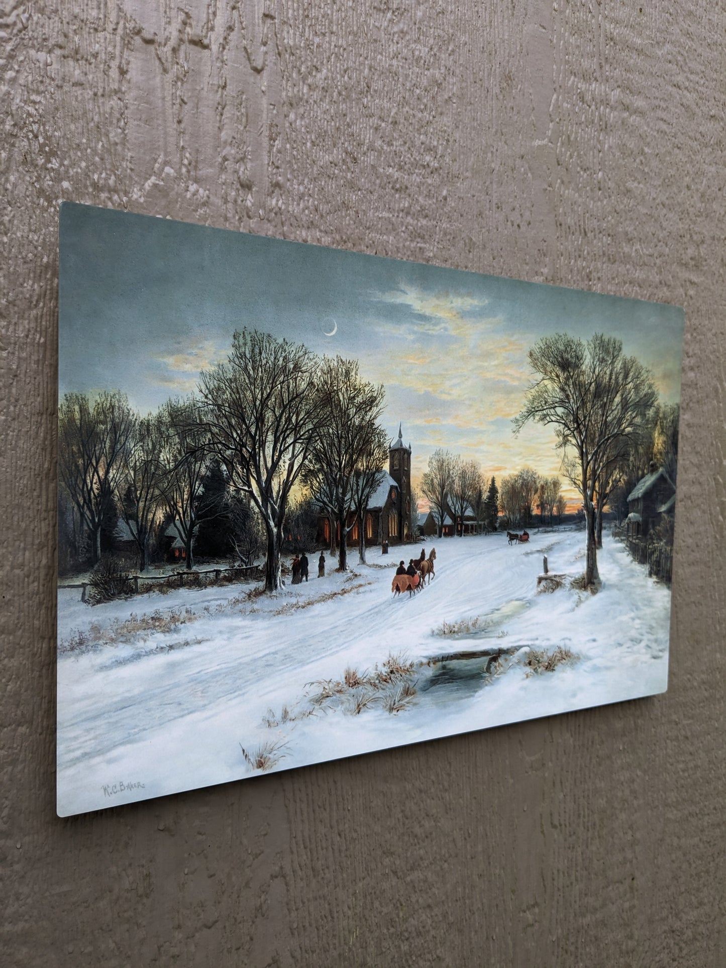 Christmas Eve at Dusk - Metal Print