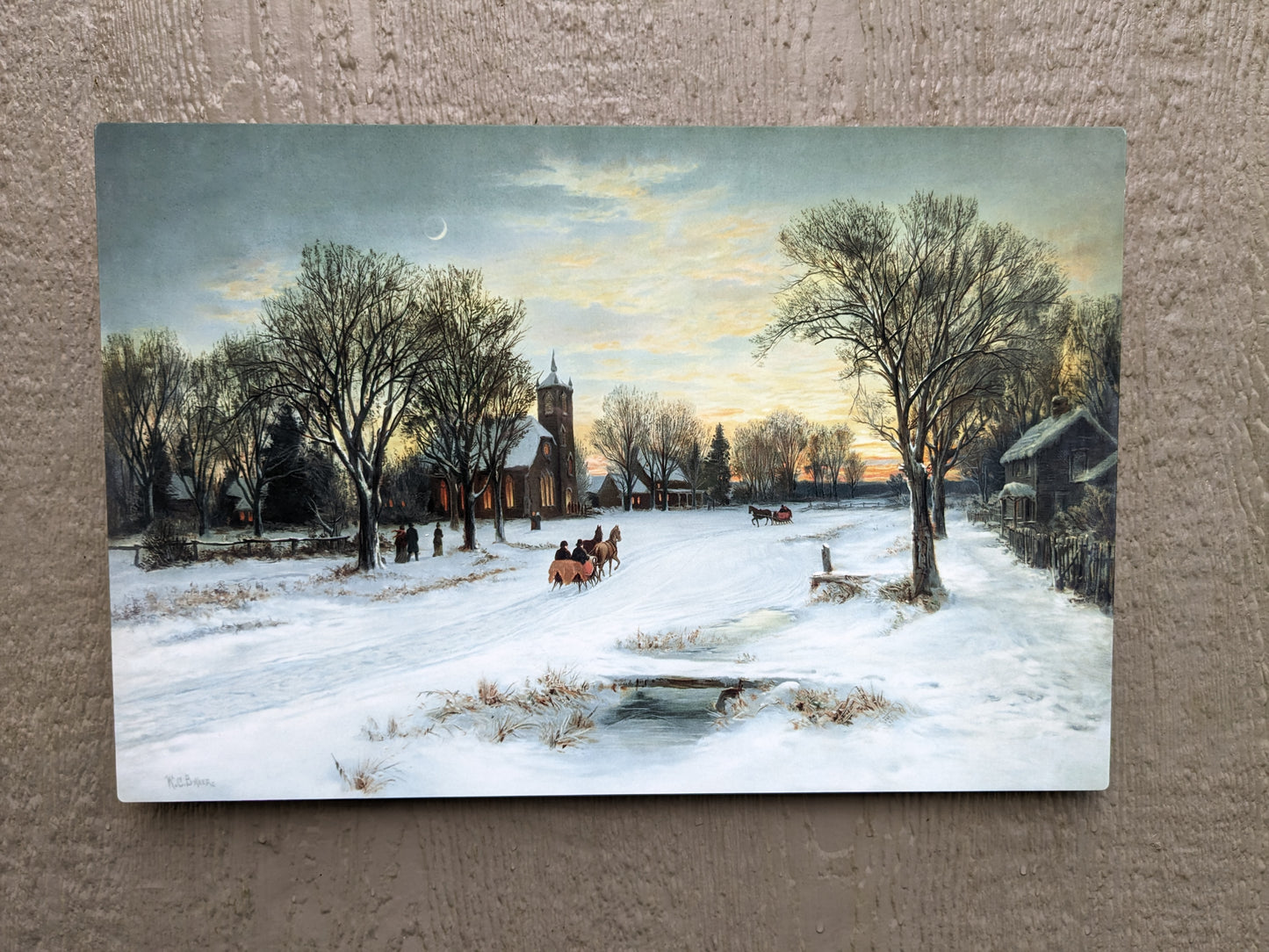 Christmas Eve at Dusk - Metal Print