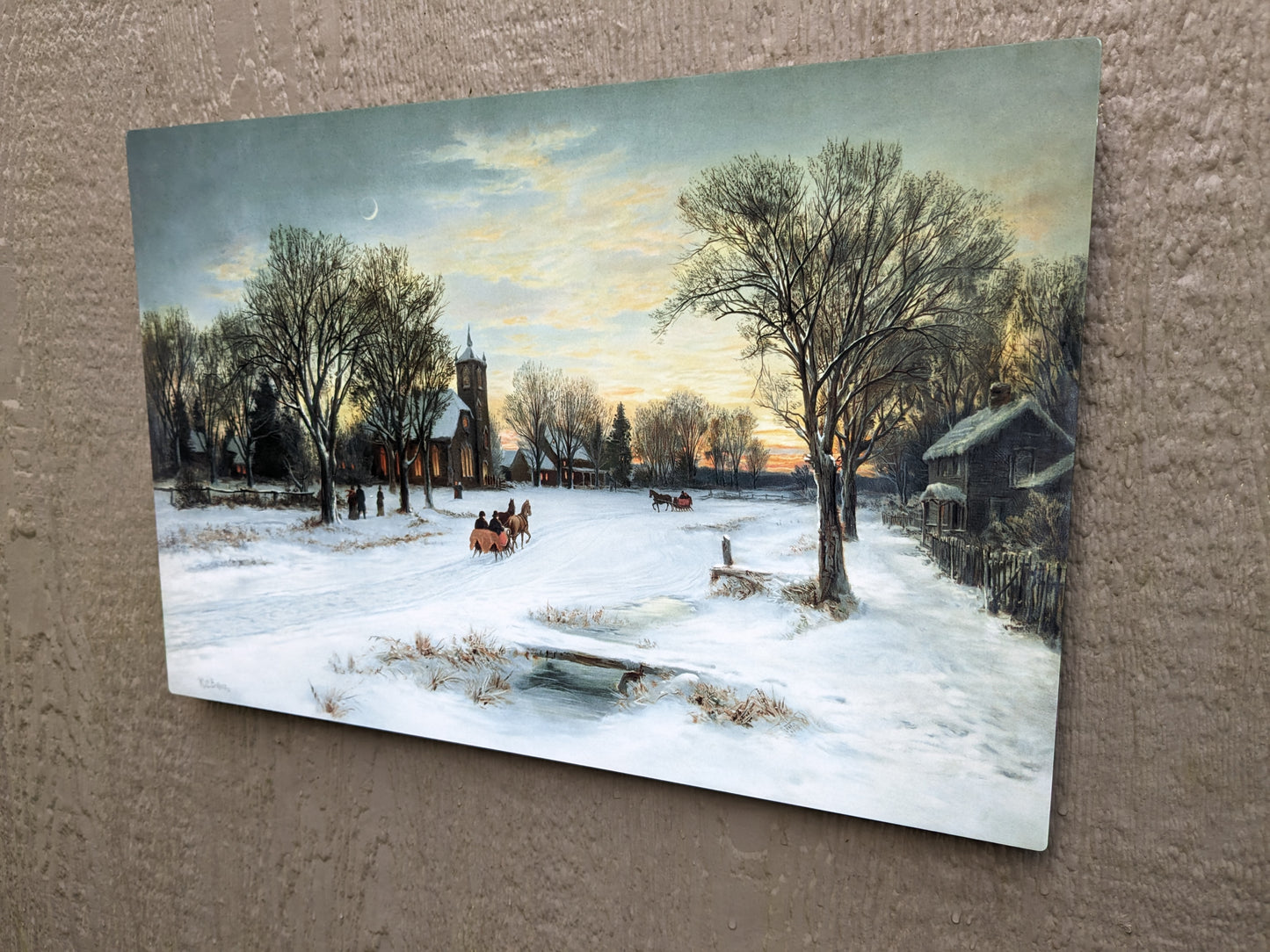 Christmas Eve at Dusk - Metal Print