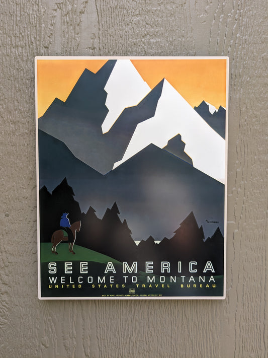 Welcome to Montana - Metal Print